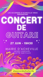 affiche concert guitare 2025